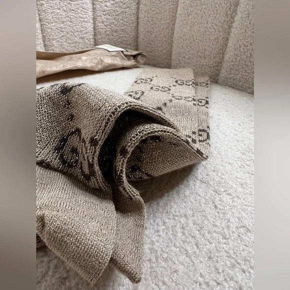 Gucci socks with lurex brand new logo monogram Supreme GG shimmer - Picture 3 of 7